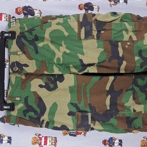 US Army Military Woodland trousers combat BDU cargo Small long camo Army pants